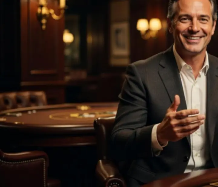 Guests enjoying social poker nights in an offline poker lounge with gourmet dining